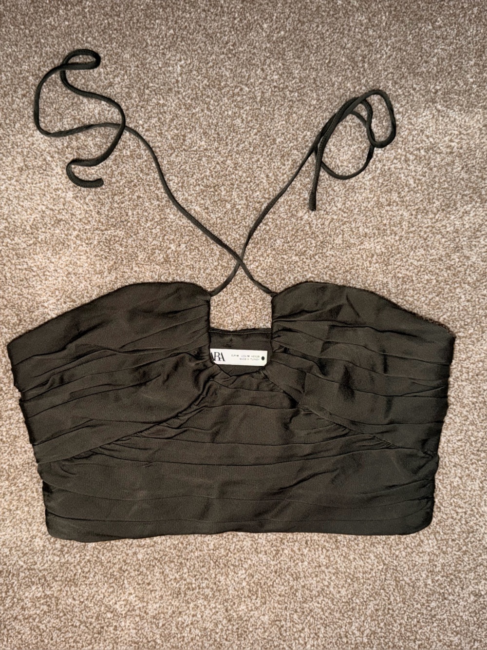 Zara pleated crop top